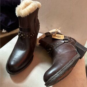 Born Shearling Western Booties